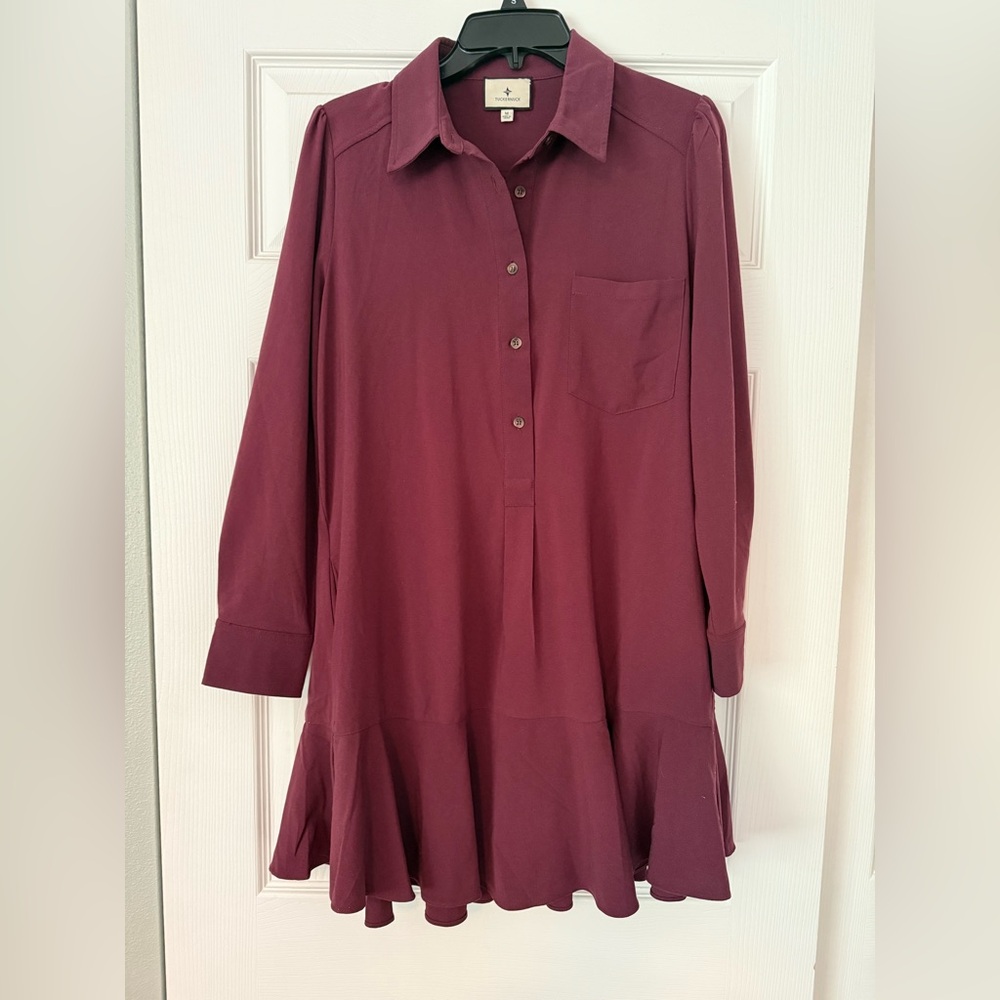 Tuckernuck Callahan Shirt Dress, Wine